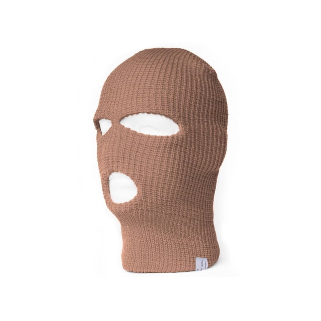 TopHeadwear 3-Hole Ski Face Mask Balaclava, Beige