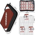 thumbnail image 3 of Ngheia Football Card Holder Storage Box, Rugby Card Storage Book Simple Design Zipper Game Card Bag, a Card Book, 3 of 5