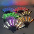thumbnail image 2 of Foldable Hand Fan With Led Light Glowing Discoloration Fan For Night Performance Dj Bar Club Room Party Halloween Decoration, 2 of 5