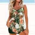 thumbnail image 4 of QIPOPIQ Tankini pour Femmes Maillots de Bain Conservateurs Imprimé à Bretelles Croisées dans le Dos Ensemble Deux Pièces Maillots de Bain Robe de Bain Maillot de Bain Deux Pièces Liquidation d'Été, 4 of 6