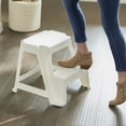 thumbnail image 3 of Gracious Living 16-Inch Two Step Home & Kitchen Stool, White (4 Pack), 3 of 10