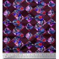 thumbnail image 1 of Soimoi Cotton Duck Fabric Artistic Floral & Check Geometric Print Fabric by Yard 42 Inch Wide, 1 of 4