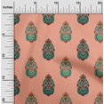 thumbnail image 1 of oneOone Silk Tabby Peach Fabric Floral & Paisley Block Sewing Craft Projects Fabric Prints By Yard 42 Inch Wide, 1 of 4