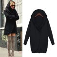 thumbnail image 1 of Manteau Fin en Laine à Capuche pour Femmes, Veste Décontractée Ample, 1 of 4
