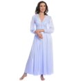 thumbnail image 1 of Velrose Lingerie Shadowline Long Lace Bodice Button Down Robe 71737/71737X, 1 of 4