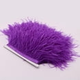 thumbnail image 4 of pitrice 1 Yard Frange de Plume d'Autruche Teinte Ruban d'Embellissement Violet, 4 of 8