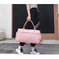 thumbnail image 2 of Sac Polochon de Sport pour Femmes, Sacs d'Entraînement avec Compartiment à Chaussures et Poche Humide, Rouge, 2 of 4