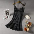 thumbnail image 2 of B91xZ Vêtements de Nuit pour Femmes Robe de Détente, Noir m, 2 of 3
