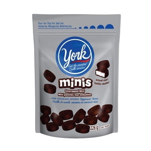 YORK Pâtes de menthe poivrée au chocolat noir Minis