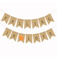 thumbnail image 1 of Linen Banner FALLING IN LOVE Letters Hanging Flag Bunting Banners for Thanksgiving Day Party Decorations, 1 of 6