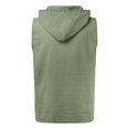 thumbnail image 5 of Qopobobo Mens Muscle Shirts Tank Top Mens Solid Color Simple Csual Fashion Drawstring Button Hooded Vest Top Green,L, 5 of 5
