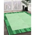 thumbnail image 3 of Ahgly Tapis Rond Lavable en Machine Intérieur Transitionnel Vert Clair, 4 Pieds Rond, 3 of 7