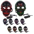 thumbnail image 2 of Face Shield Halloween Scary Full Face Guard LED Luminous Skeleton Head Party Cosplay Prop, Blue, 2 of 6
