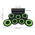 thumbnail image 3 of Electric Drum Set, 7-Pad Electronic Drum Set with Headphone Included,Portable Electronic Drum Set Roll-Up Drum Practice Drum Kit,Great Holiday Birthday Gift for Kids, 3 of 9