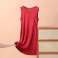 thumbnail image 1 of Elvqul Chemises de Nuit Pyjamas Grande Taille Robe Sans Manches pour Femmes Rouge Nuisette Unie pour Femmes, 1 of 4