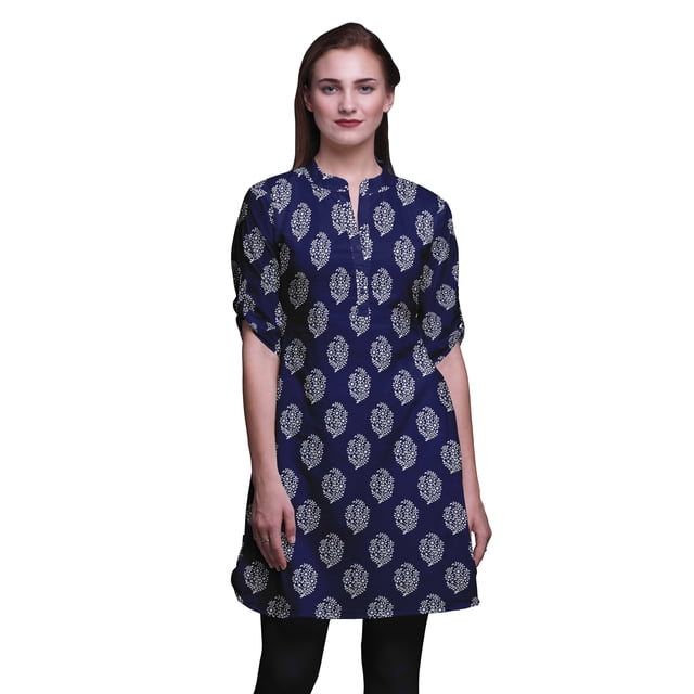 Bimba Printed Kurtis For Women Short Kurti For Girls Straight Tunic Tops