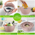 thumbnail image 4 of Colander with Mixing Bowl Grater Set Colander Bowl Fruit Strainer Bowl Colanders&Food Strainers Rotatable Kitchen Bowl-B, 4 of 7