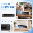 thumbnail image 2 of Mini Wall Mounted Aair Conditioner Split Portable Air Cooler Fan with Remote Control, Quiet 3-Speed Wall Mountable Ductless Cooling Unit for School Car RV Office Bedroom Kitchen, 2 of 7