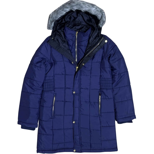 Women’s Warm Winter Coat Puffer Jacket with Hoodie Removable Fur