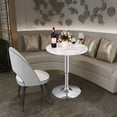 thumbnail image 2 of Costway 4 Pcs Table de Bar Bistro Ronde Hauteur Réglable Pivotement à 360 Degrés Blanc, 2 of 10