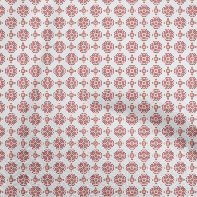oneOone Velvet White Fabric Asian Ornamental Tile Sewing Craft Projects Fabric Prints By Yard 58 Inch Wide