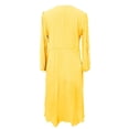 thumbnail image 1 of Sexy Dance Robe Longue pour Femmes, Décor de Boutons, Robes Maxi, Col en V, Plissée, Manches Longues, Jaune Pâle, 3TG, 1 of 5