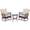 Beige, variant on Costway 3 PCS Patio Rocker Set Outdoor Wicker Rocking Chairs with Double-Layer Coffee Table Beige