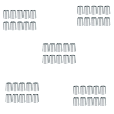 50 Pack .355 Golf Tip Metal Ferrules Irons Golf Club Accessories,50xGolf Ferrules,Silver