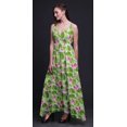thumbnail image 5 of Bimba Robe Longue à Imprimé Floral pour Femmes, Bretelles Spaghetti, Col en V, Maxi, Tenue de Plage - Grand, 5 of 5