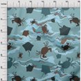 thumbnail image 3 of oneOone Tissu en Velours Bleu Grisâtre pour Robe de Mer Tissu Imprimé au Mètre 58 Pouces de Large, 3 of 4