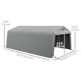 thumbnail image 3 of Outsunny 11' x 20' Portable Garage Carport with Ventilation Windows, Grey, 3 of 10