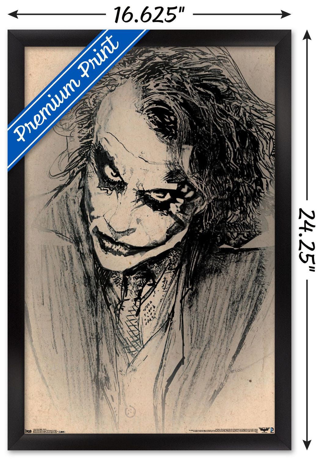 DC Comics Movie - The Dark Knight Joker Sketch Wall Poster