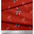 thumbnail image 3 of Soimoi polyester Crepe Fabric Dragonfly & Texture Print Fabric by the Yard 42 Inch Wide, 3 of 3