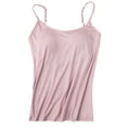 thumbnail image 2 of Ichuanyi Tank Top for Women, Summer Women's Camisole Tops with Built in Bra Neck Vest Padded Slim Fit Tank Tops, 2 of 5