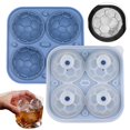 thumbnail image 2 of Ice Cube Tray Silicone Ice | Soccer Shape Cold Block Template | Ice Drinks Coffee Juice Beverage Refrigerator Kitchen Home Restaurant, 2 of 9