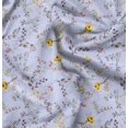 thumbnail image 1 of Soimoi Blue Velvet Fabric Leaf Floral Print Sewing Fabric Yard 58 Inch Wide, 1 of 1