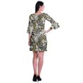 thumbnail image 4 of Moomaya Robe Courte Imprimée pour Femmes, Manches Évasées, Coupe Droite, Robes pour Femmes, Vêtements d'Été Décontractés, 4 of 6