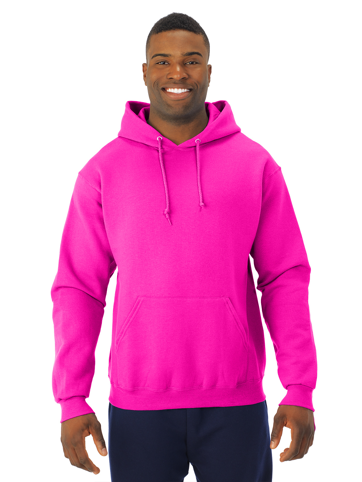 Jerzees Mens NuBlend Pull Over Hooded Sweatshirt, XL, Neon Pink