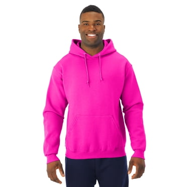 Jerzees Mens NuBlend Pull Over Hooded Sweatshirt, XL, Neon Pink