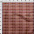 thumbnail image 1 of oneOone Viscose Chiffon Orange Fabric Madras Check Craft Projects Decor Fabric Printed By The Yard 42 Inch Wide, 1 of 4