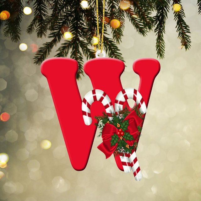 Vaidha 26 Letters Christmas Tree Decoration Pendant Christmas Tree Ornaments Personalized DIY Christmas Ornaments Christmas Decoration Xmas Tree Hanging Decor