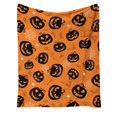 thumbnail image 1 of Birdeem Halloween Pumpkin Pattern Blanket, Modern Flannelette Warm Blanket for Bedroom, 1 of 1