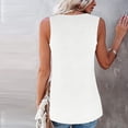 thumbnail image 5 of EGNMCR Camisoles pour Femmes Mode Débardeur d'Été pour Femme à Col Rond Sans Manches Uni Décontracté Blouse, 5 of 5