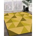 thumbnail image 3 of Ahgly Tapis d'Intérieur Lavable en Machine Carré Transitionnel Brun Doré Foncé, 7 Pieds Carré, 3 of 7