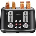 thumbnail image 1 of LONGDEEM 4 Slice Toaster, 6 Browning Options, Wide Slots, High Lift Lever, Dual Controls, Black, 1 of 7