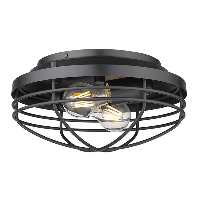 Golden Lighting 9808-FM BLK Support de Montage Affleurant pour Port de Mer - Noir