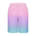 thumbnail image 4 of Plebaso Beach Shorts for Men Gradient Print Casual Shorts Drawstring Lightweight Summer Fashion Shorts, 4 of 5