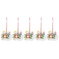 thumbnail image 1 of Holiday Decorations Christmas Tree Pendant, 5pcs With Ribbon Ring Christmas Ornament, Key DIY Home For Christmas Tree Black+Black, 1 of 8