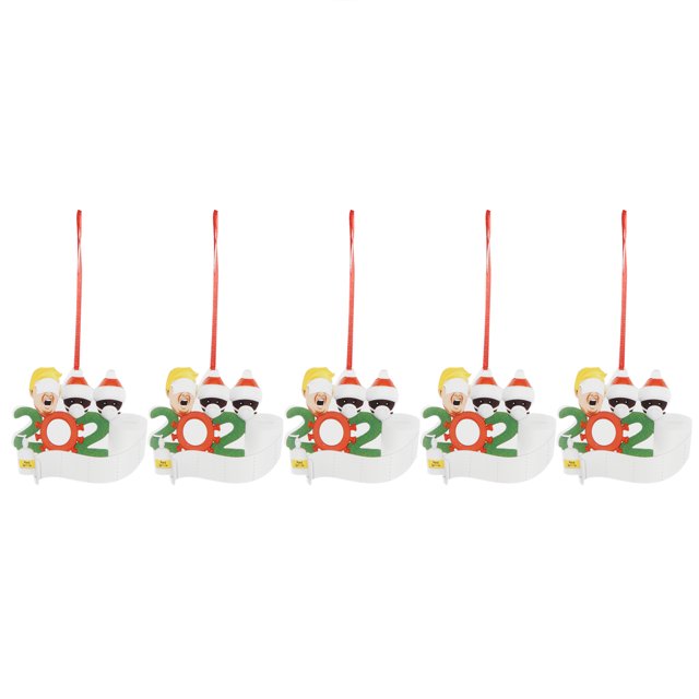 Holiday Decorations Christmas Tree Pendant, 5pcs With Ribbon Ring Christmas Ornament, Key DIY Home For Christmas Tree Black+Black