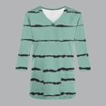 thumbnail image 3 of T-shirt Imprimé Polyvalent pour Femme, Haut Décontracté à Col Rond, Tissu Imitation Rack Doux, Manches 3/4 Coupe Décontractée, Conçu pour un Port Quotidien Confortable Ou l'Allaitement, 3 of 7